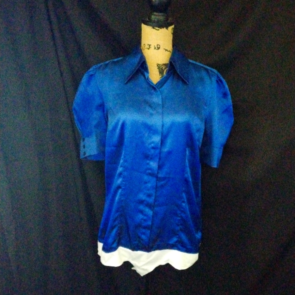 Metrostyle Shiny Blue Bodysuit (unitard)